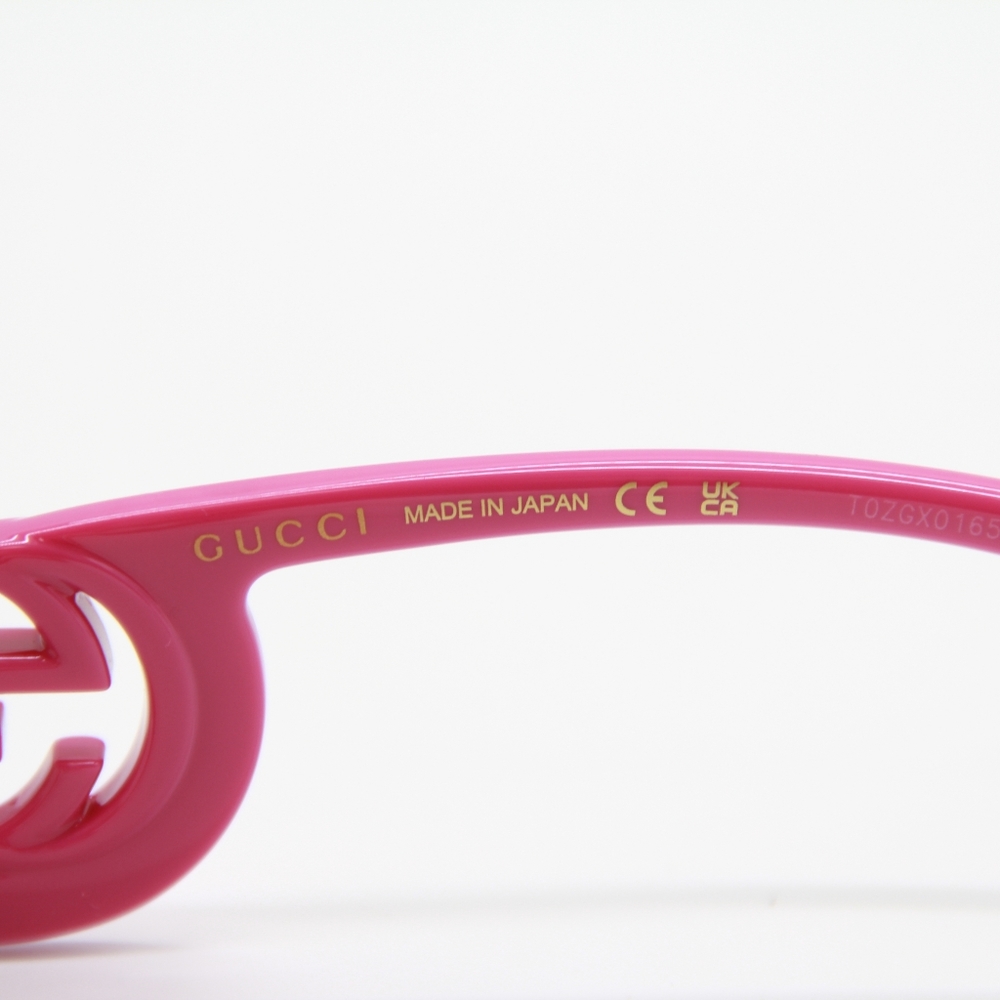 NEW GUCCI GG1326S 004 PINK SQUARE WOMEN SUNGLASSES GUCCI - Picture 11 of 13